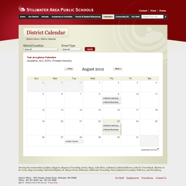 Stillwater Community Calendar Dania Electra Stillwater Community Calendar Dania Electra